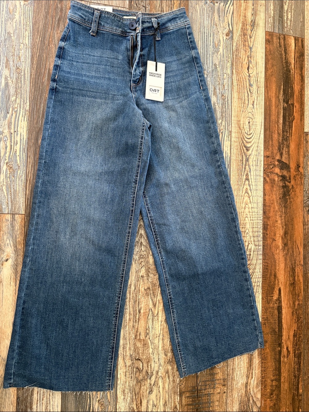 Oat New York Wide Leg Jeans in Blue Denim